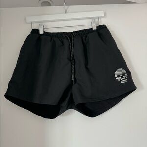 Faded Black Skull Swim Shorts